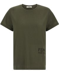 Fendi - T-Shirt With 'Stencil' Print - Lyst