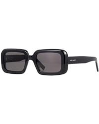 Saint Laurent - Sunglasses Rectangle Full Rim, Shiny Frame And Gradient Lens Sl534Sunrise014 - Lyst