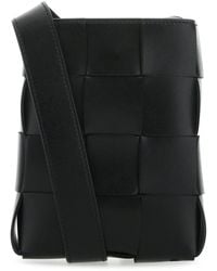 Bottega Veneta - Black Leather Phone Case - Lyst