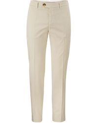 Brunello Cucinelli - Italian Fit Cotton Gabardine Trousers - Lyst