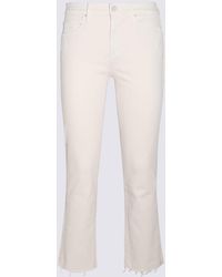 Mother - Cream Denim The Raskal Ankle Snipped Jeans - Lyst