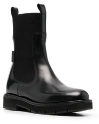 Ferragamo - Cleated-Sole Leather Chelsea Boots - Lyst