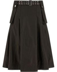 Ganni - Belted A-Line Midi Skirt - Lyst