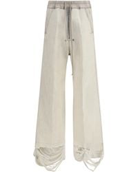 Rick Owens - Wide Bela Pants Denim Cotton Jean - Lyst