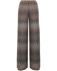 D.exterior - Patterned Viscose Trousers - Lyst
