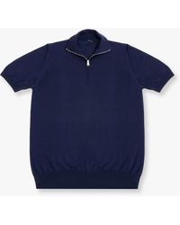 Larusmiani - High Neck T-Shirt With Zip Sweater - Lyst