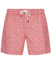 Fedeli - Swim Shorts With Micro Daisy Pattern - Lyst