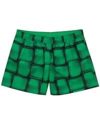 Bottega Veneta - Green Polyamide Swim Shorts - Lyst