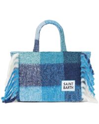 Mc2 Saint Barth - Colette Blanket Handbag With Check Print - Lyst