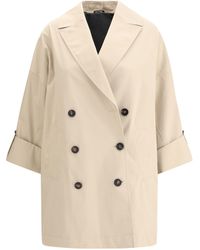 Brunello Cucinelli - Midi Trench Coat - Lyst