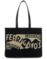 Ferragamo - Canvas Shopping Bag - Lyst