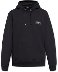 Balmain - Logo Patch Drawstring Hoodie - Lyst