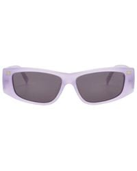 Givenchy - Sunglasses Rectangle Full Rim, Shiny Lilac Frame And Dark Lens Gv40048F78A - Lyst