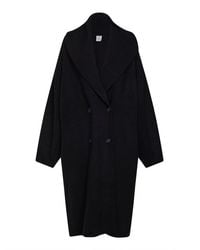 TOTEME - Ribbed Wool Shawl-Lapel Long Cardigan - Lyst