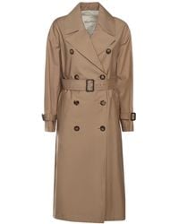 Max Mara - Long Cotton Twill Trench Coat - Lyst