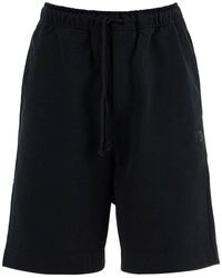 Y-3 - High-Waisted Cotton Sports Shorts - Lyst
