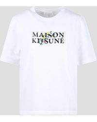 Maison Kitsuné - Maison Kitsune Flowers Comfort T-Shirt - Lyst
