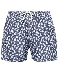Fedeli - Swim Shorts With Seal Pattern - Lyst