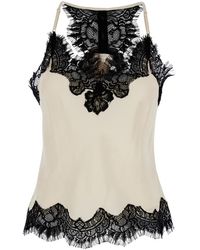 Gold Hawk - Lucy Camie Top With Lace Trim And Racerback - Lyst
