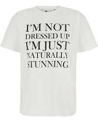 Elisabetta Franchi - T-Shirt Printed Light Jersey Cotton T-Shirts & Jerseys - Lyst