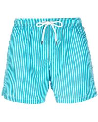 Fedeli - Light And Striped Swim Shorts - Lyst