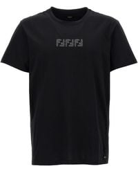 Fendi - 'Ff Labyrinth' T-Shirt - Lyst