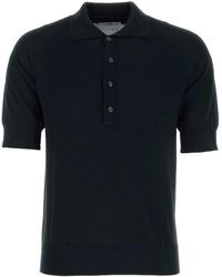 PT01 - Black Cotton Blend Polo Shirt - Lyst