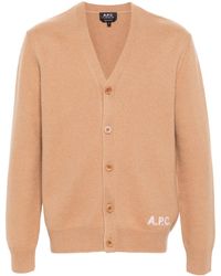 A.P.C. - Sweater Camel Virgin Wool - Lyst