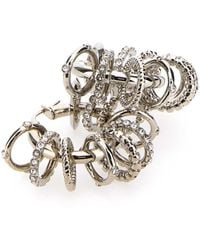 AMINA MUADDI - Metal Multi Ring Earrings Orecchini - Lyst