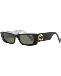 Gucci - Sunglasses GG0516S Black/gold/pearl 52mm - Lyst