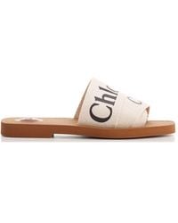 Chloé - Ivory Woody Flat Sandal - Lyst