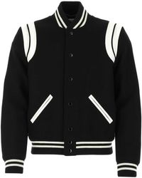 Saint Laurent - Wool Bomber Jacket - Lyst