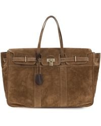 Brunello Cucinelli - Explorer Suede Travel Bag Suitcases - Lyst