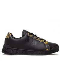 Versace Jeans Couture - Leather Logo Sneakers - Lyst