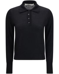 Golden Goose - Long Sleeve Merino Wool Polo Ovis Aries Knitwear - Lyst