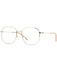Gucci - Hexagonal Metal Blue Light Glasses - Lyst