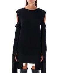 Rick Owens - Cape Sleeve Knitted Top - Lyst