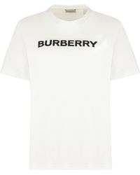 Burberry - Logo Cotton T-Shirt Elastane T-Shirts & Jerseys - Lyst