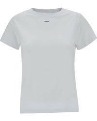 Pinko - Crewneck T-Shirt With Logo Print - Lyst
