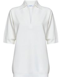 Max Mara - Viscose Crepe Mxmalpino Long Polo Shirt - Lyst