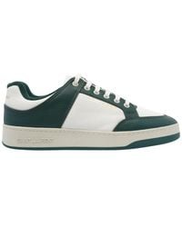 Saint Laurent - Leather Sneakers Logo Sl/61 - Lyst
