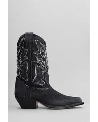 Vic Matié - Denim 155 Texan Ankle Boots - Lyst