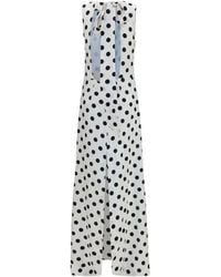 Sa Su Phi - Sleeveless Maxi Dress With Back Bow Silk Long - Lyst