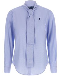 Polo Ralph Lauren - Bow-Collar Cotton Shirt - Lyst