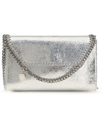 Stella McCartney - Silver Polyester Shoulder Bag - Lyst