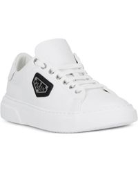 Philipp Plein - Lo-Top Iconic Plein Logo Sneakers Shoes - Lyst
