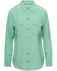 Equipment - Mint Shirt With Patch Pockets With Flap - Lyst