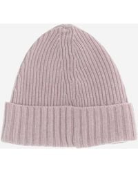 Stone Island - Wool-Blend Beanie With Logo Hat - Lyst
