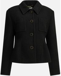 Chloé - Veste En Laine Bouclette Noire Jacket - Lyst