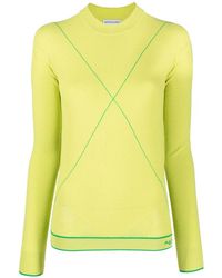 Bottega Veneta - Contrast-Stitch Crew-Neck Jumper Clothing - Lyst